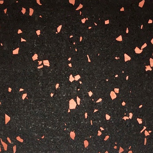 4′ X 50′ X 6 MM RED SPECKLE RUBBER FLOORING ROLL - Gym Pros