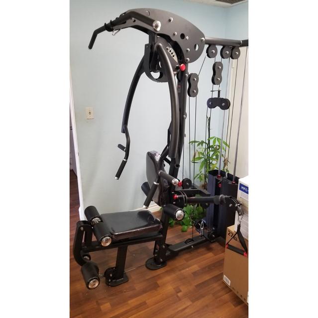 Muscle D Fitness The Compact 4 Stack Multi Gym Black Frame