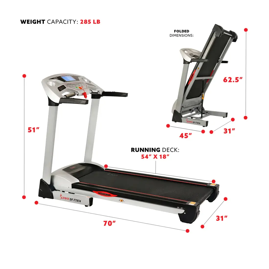 GP Pro Sun High Performance Treadmill Lifetime warranty Gym Pros